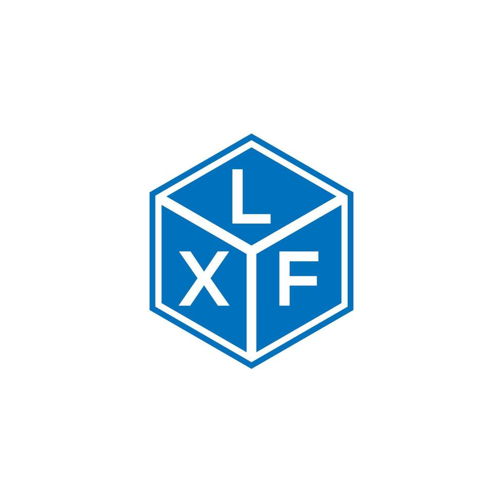 lxf brief logo ontwerp op zwarte achtergrond. lxf creatieve initialen brief logo concept. lxf brief ontwerp. vector