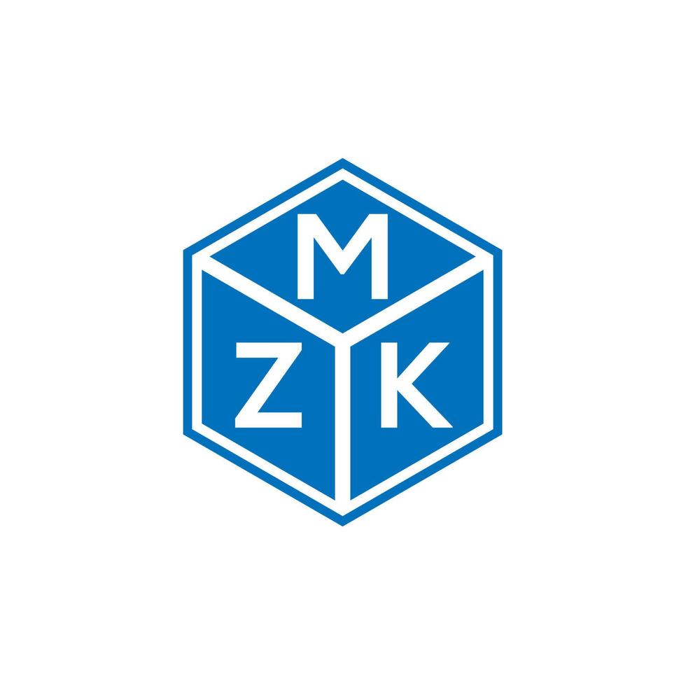 mzk brief logo ontwerp op zwarte achtergrond. mzk creatieve initialen brief logo concept. mzk brief ontwerp. vector