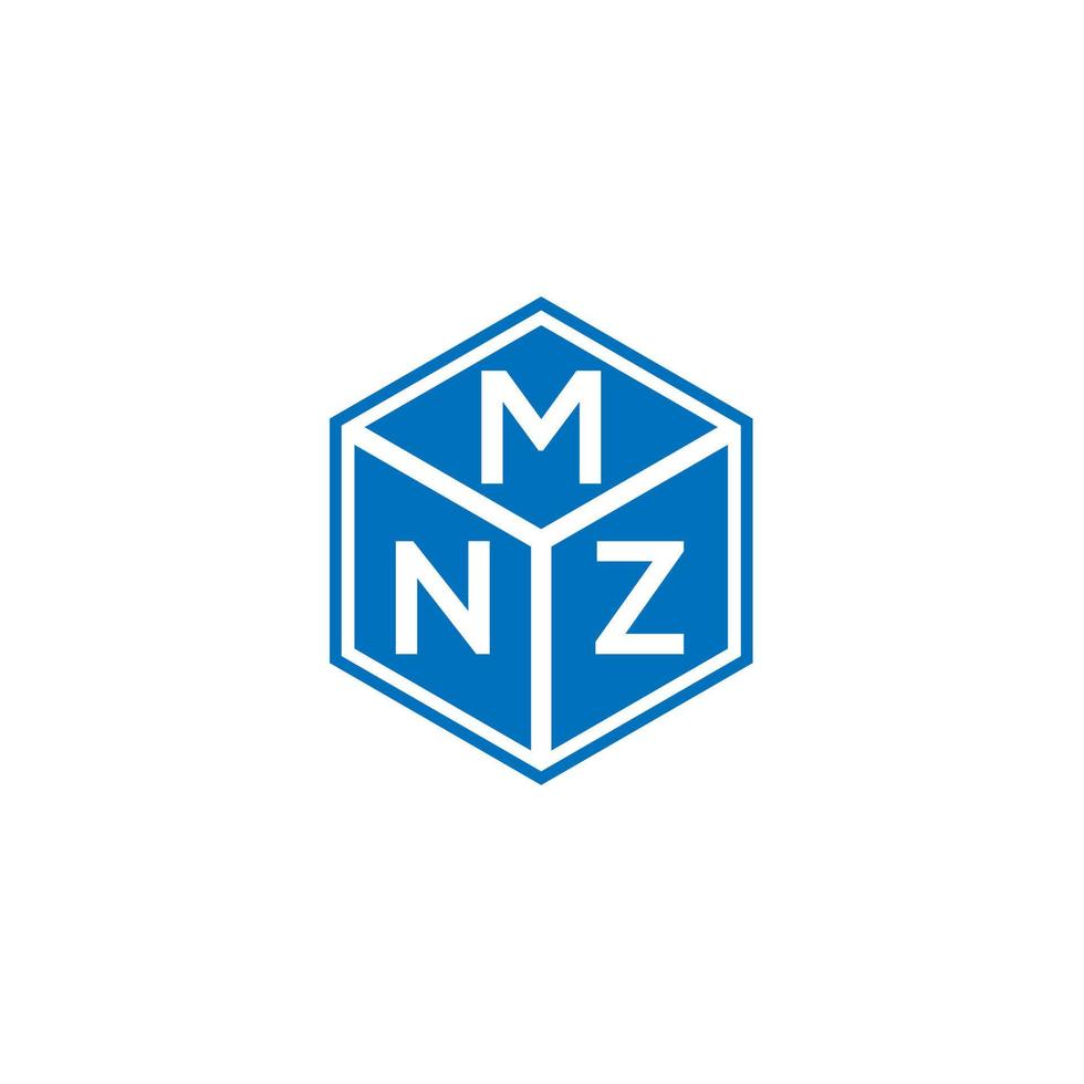 mz brief logo ontwerp op zwarte achtergrond. mnz creatieve initialen brief logo concept. mnz brief ontwerp. vector