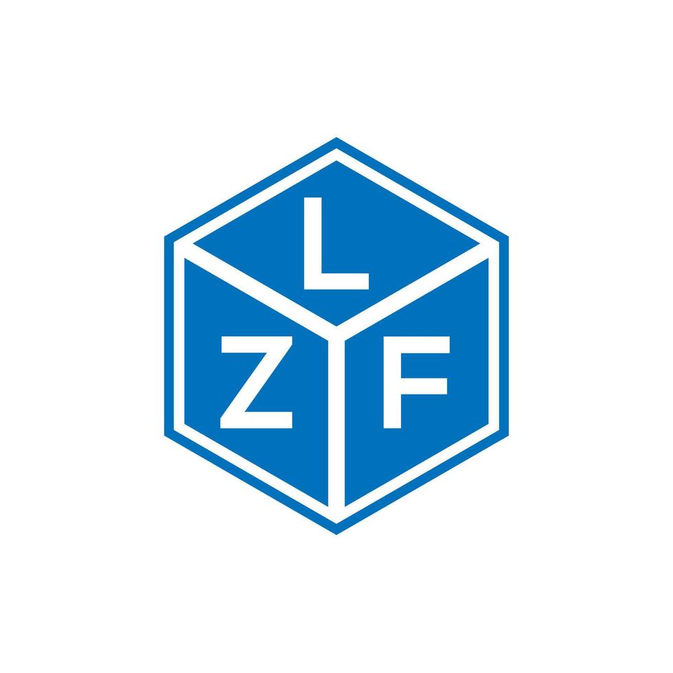 LZF brief logo ontwerp op zwarte achtergrond. lzf creatieve initialen brief logo concept. lzf brief ontwerp. vector