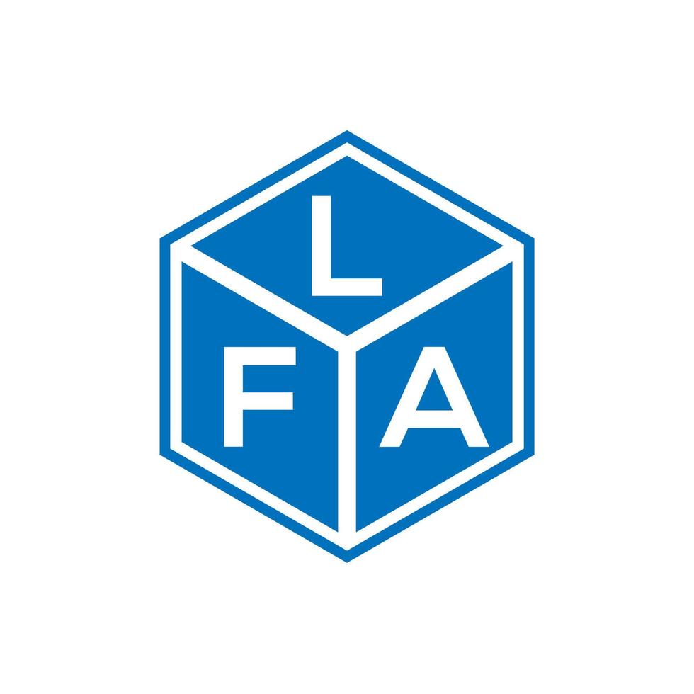 lfa brief logo ontwerp op zwarte achtergrond. lfa creatieve initialen brief logo concept. lfa-briefontwerp. vector