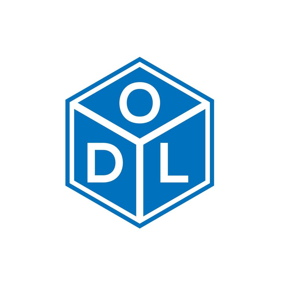 ODL brief logo ontwerp op zwarte achtergrond. odl creatieve initialen brief logo concept. odl brief ontwerp. vector