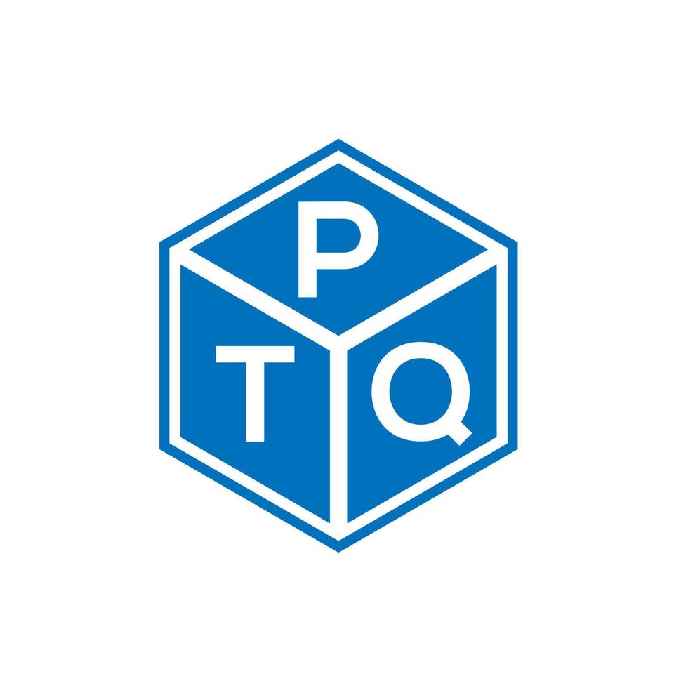 PTQ brief logo ontwerp op zwarte achtergrond. ptq creatieve initialen brief logo concept. ptq brief ontwerp. vector