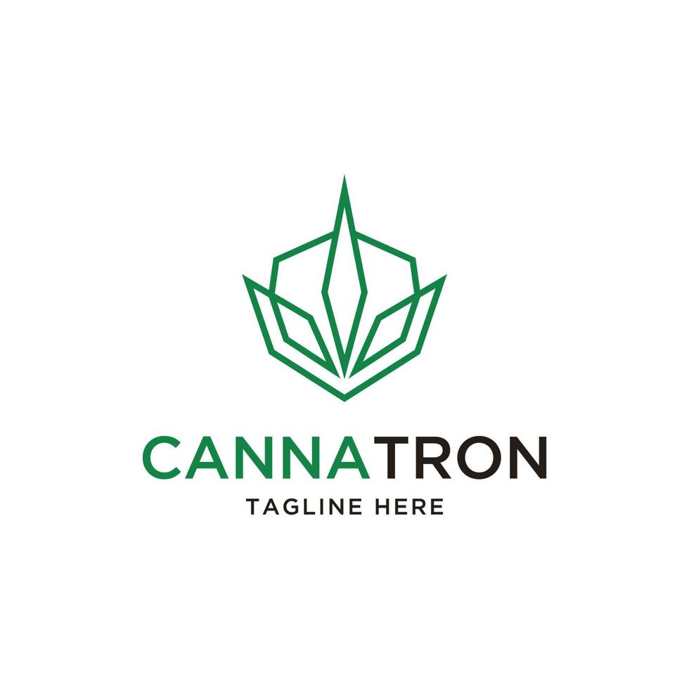 inspiratie voor het ontwerpen van logo's met cannabisbladeren vector