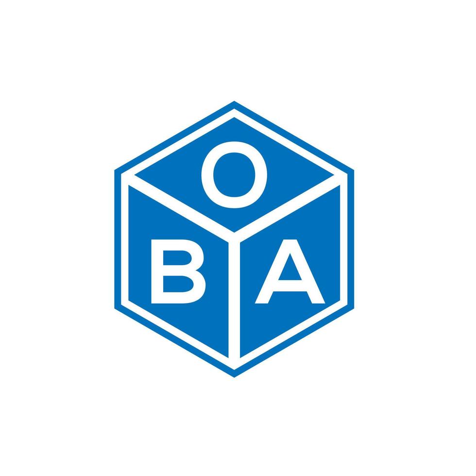 mobileoba brief logo ontwerp op zwarte achtergrond. oba creatieve initialen brief logo concept. oba brief ontwerp. vector