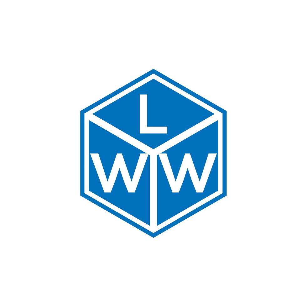 lww creatieve initialen brief logo concept. lww brief design.lww brief logo ontwerp op zwarte achtergrond. lww creatieve initialen brief logo concept. lww brief ontwerp. vector