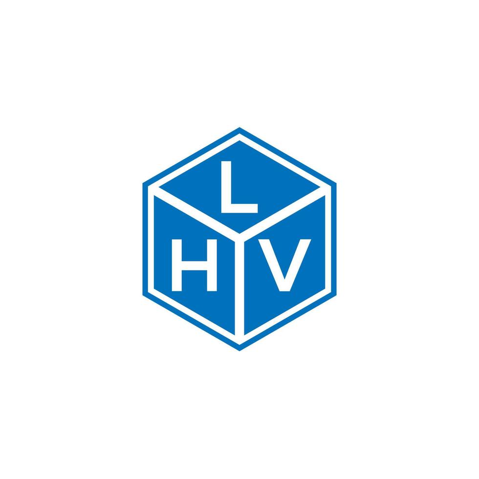 lhv brief logo ontwerp op zwarte achtergrond. lhv creatieve initialen brief logo concept. lhv brief ontwerp. vector