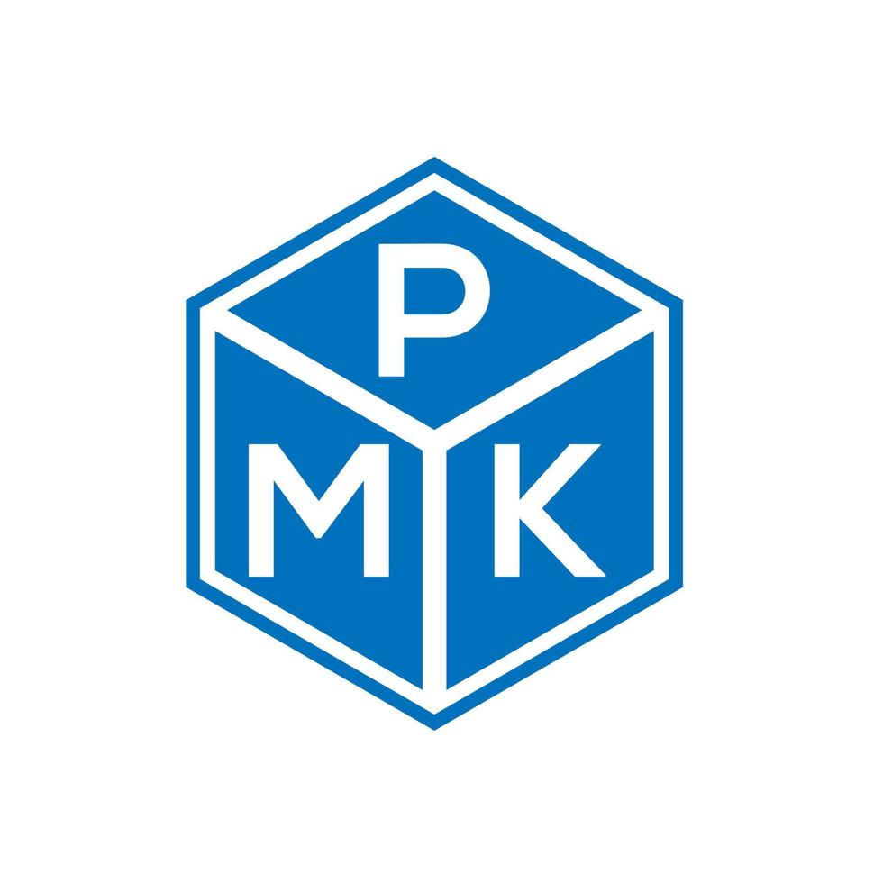 pmk creatieve initialen brief logo concept. pmk brief design.pmk brief logo ontwerp op zwarte achtergrond. pmk creatieve initialen brief logo concept. pmk-briefontwerp. vector