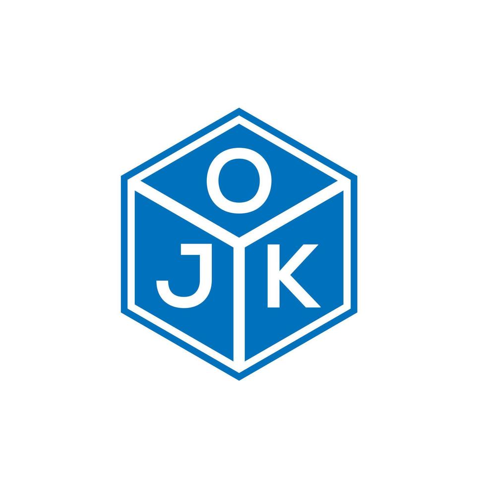 ojk brief logo ontwerp op zwarte achtergrond. ojk creatieve initialen brief logo concept. ojk brief ontwerp. vector