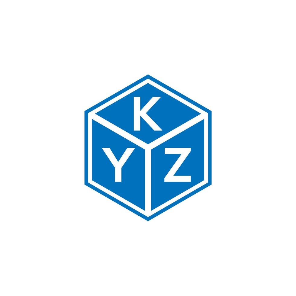 kyz brief logo ontwerp op zwarte achtergrond. kyz creatieve initialen brief logo concept. kyz-briefontwerp. vector