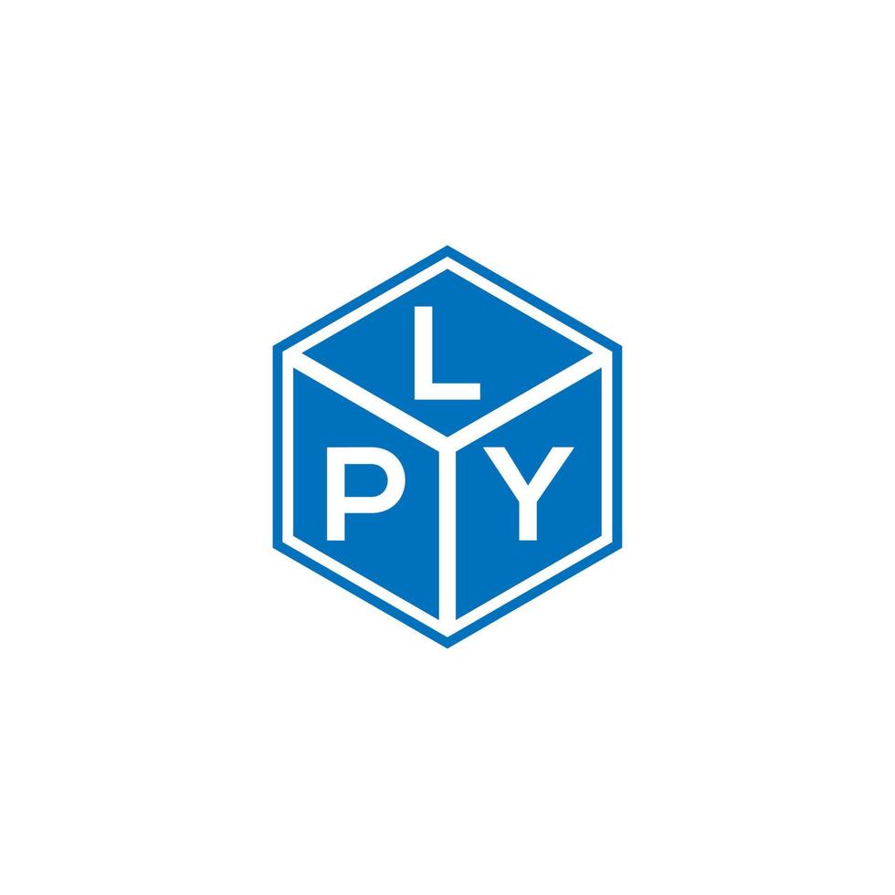 lpy brief logo ontwerp op zwarte achtergrond. lpy creatieve initialen brief logo concept. lpy brief ontwerp. vector