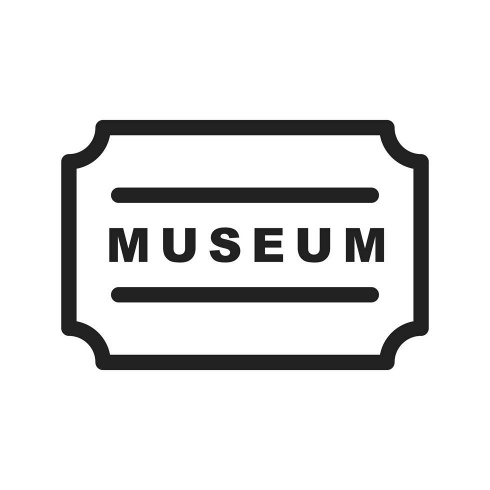 museum tag lijn icoon vector