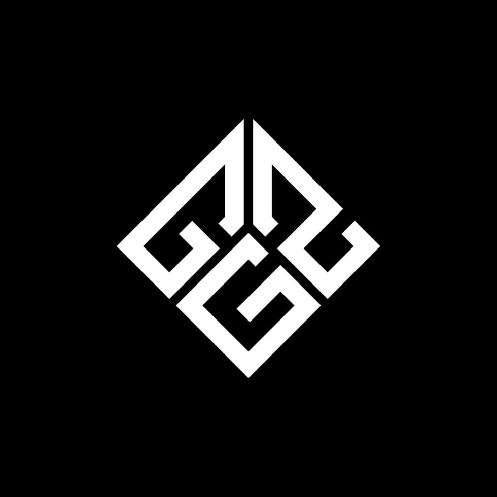 gzg brief logo ontwerp op zwarte achtergrond. gzg creatieve initialen brief logo concept. gzg brief ontwerp. vector