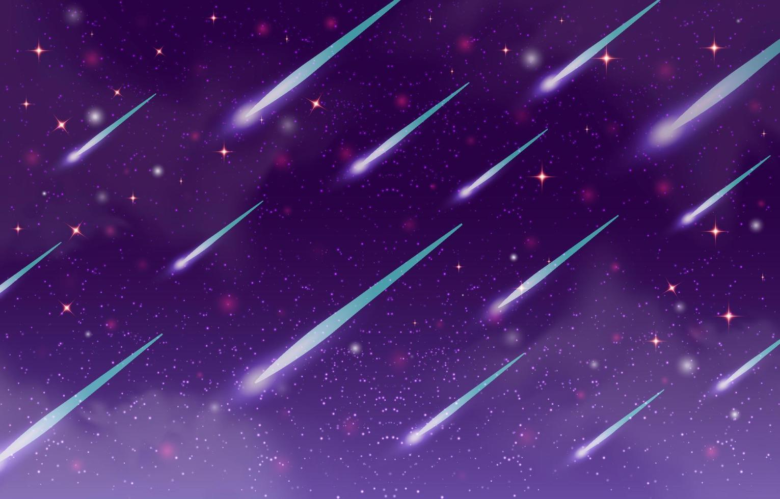 meteorenregen achtergrond vector