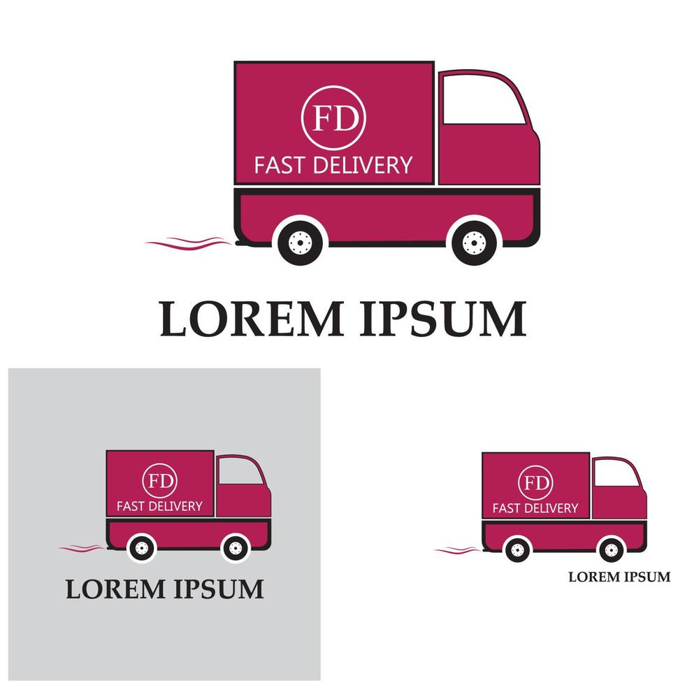 snelle levering vrachtwagen pictogram vectorillustratie vector