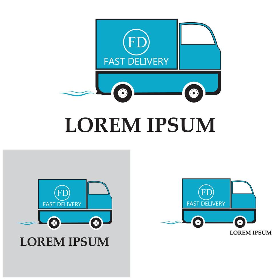 snelle levering vrachtwagen pictogram vectorillustratie vector