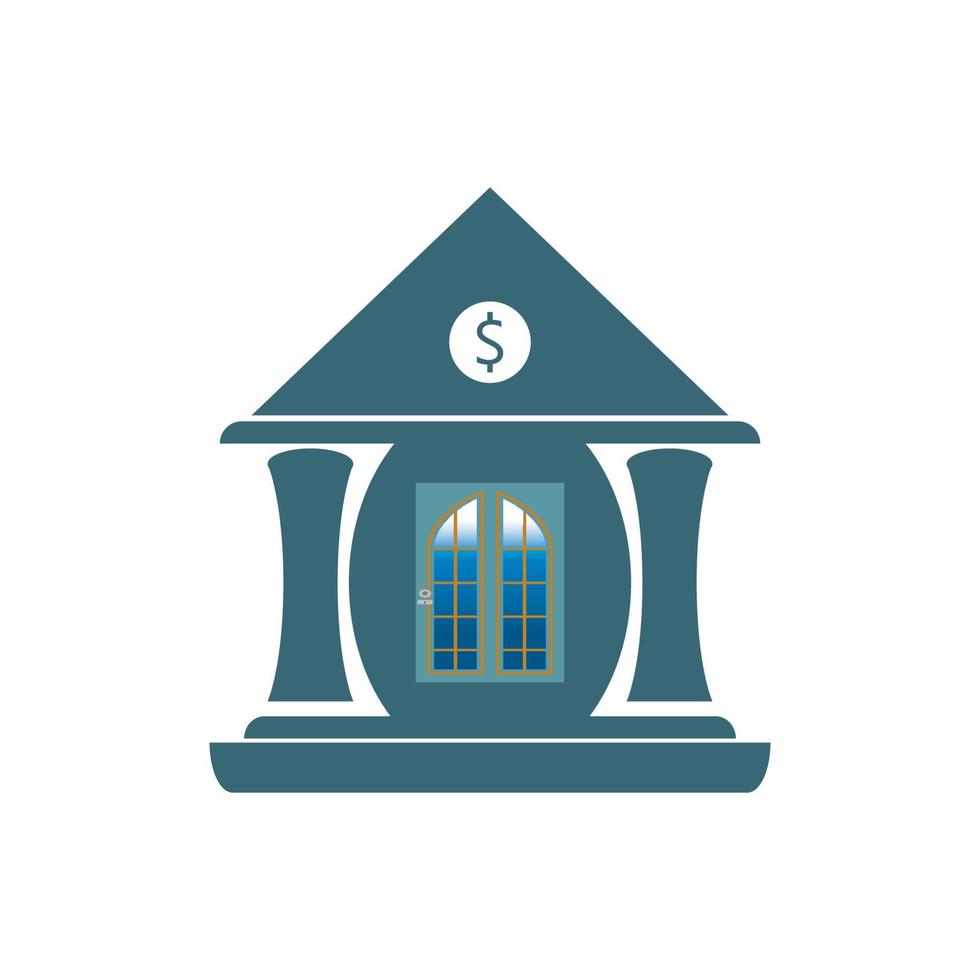 zakelijke en financiële pictogram bank vectorillustratie vector