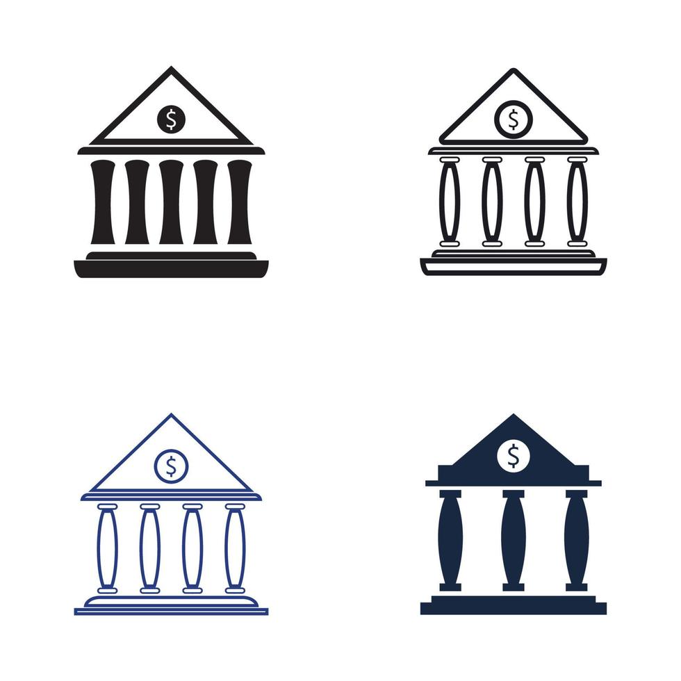 zakelijke en financiële pictogram bank vectorillustratie vector