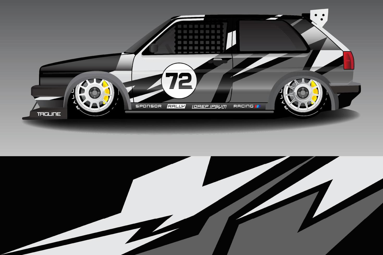 race auto livery ontwerp vector