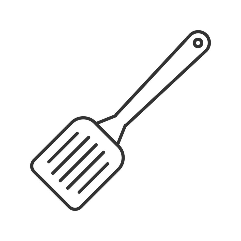 keuken spatel lineaire pictogram. dunne lijn illustratie. contour symbool. vector geïsoleerde tekening