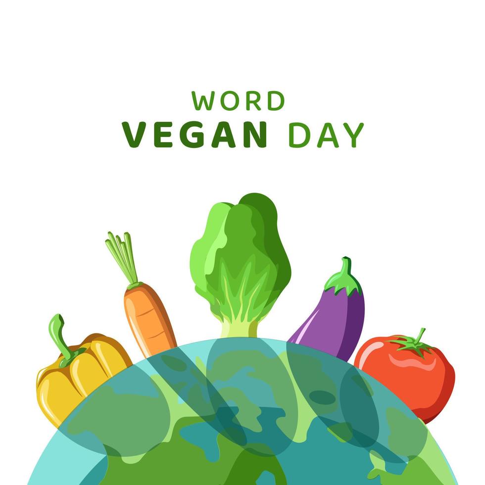 wereld veganistische dag illustratie vector