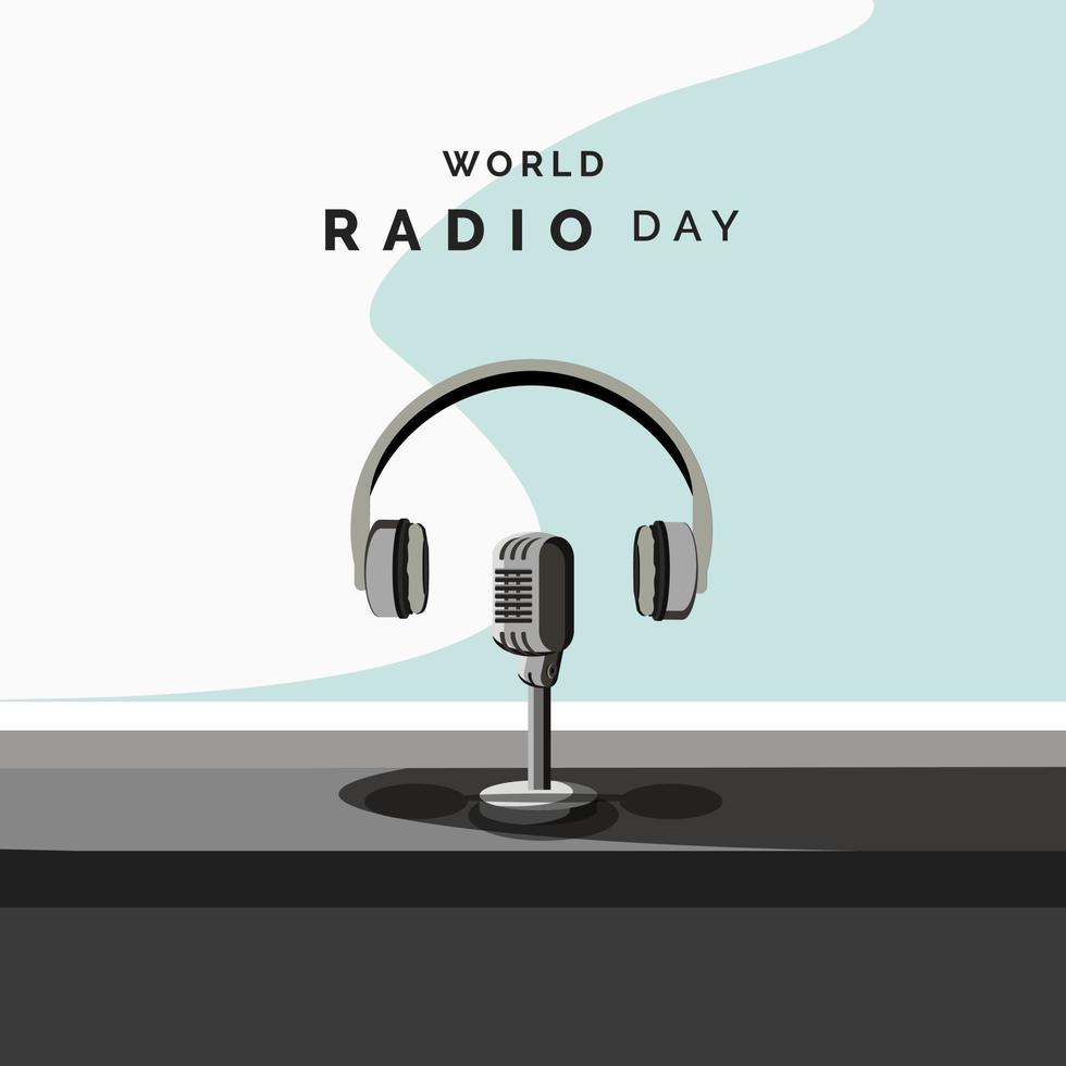 wereld radio dag vectorillustratie vector