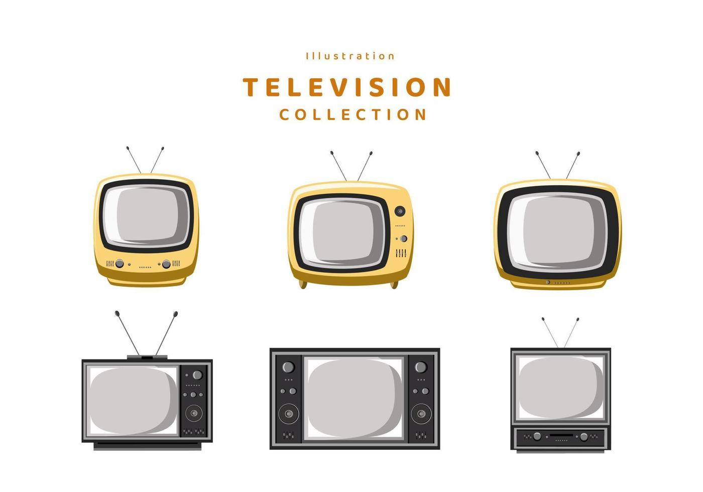 complete televisie collectie vectorillustratie vector