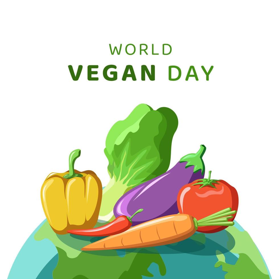 wereld veganistische dag illustratie vector