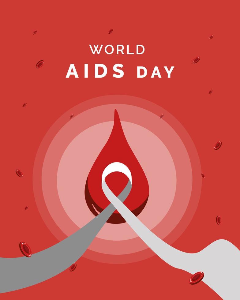 wereld aids dag vectorillustratie vector