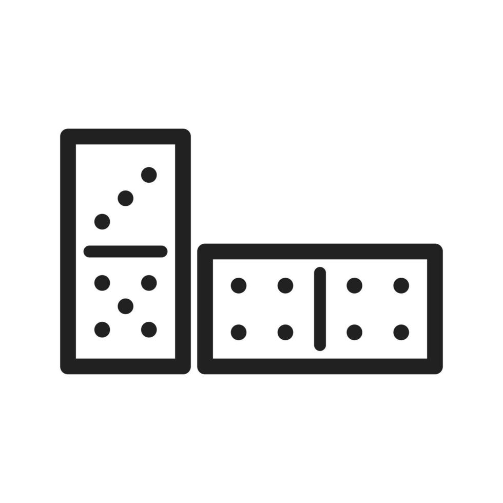 domino spel lijn icoon vector