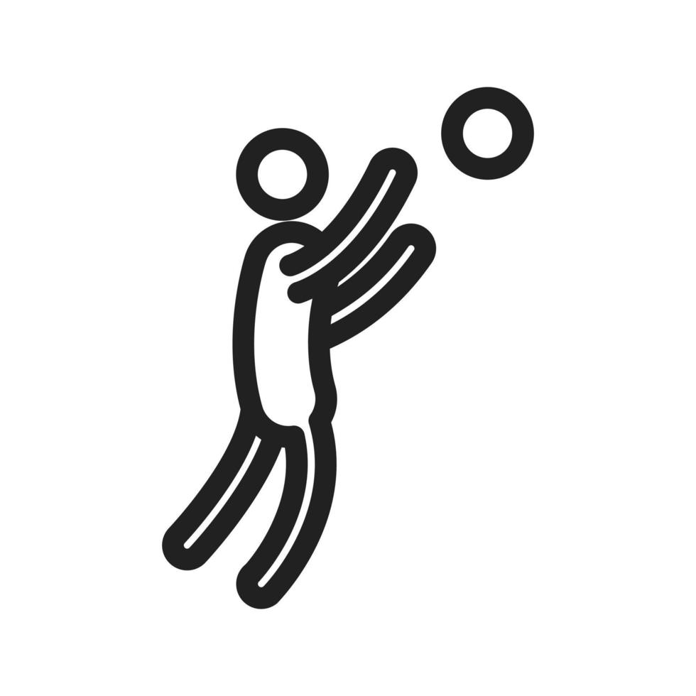 volleybal lijn pictogram vector