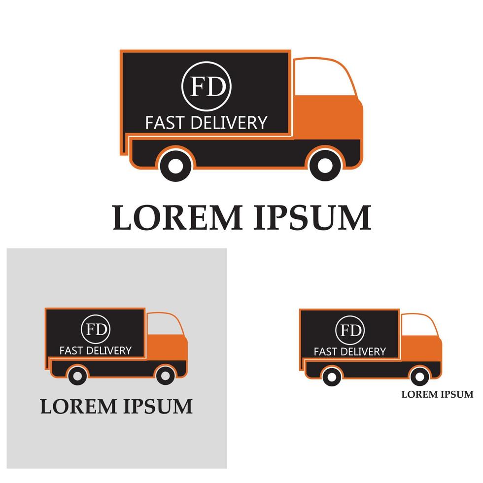 snelle levering vrachtwagen pictogram vectorillustratie vector