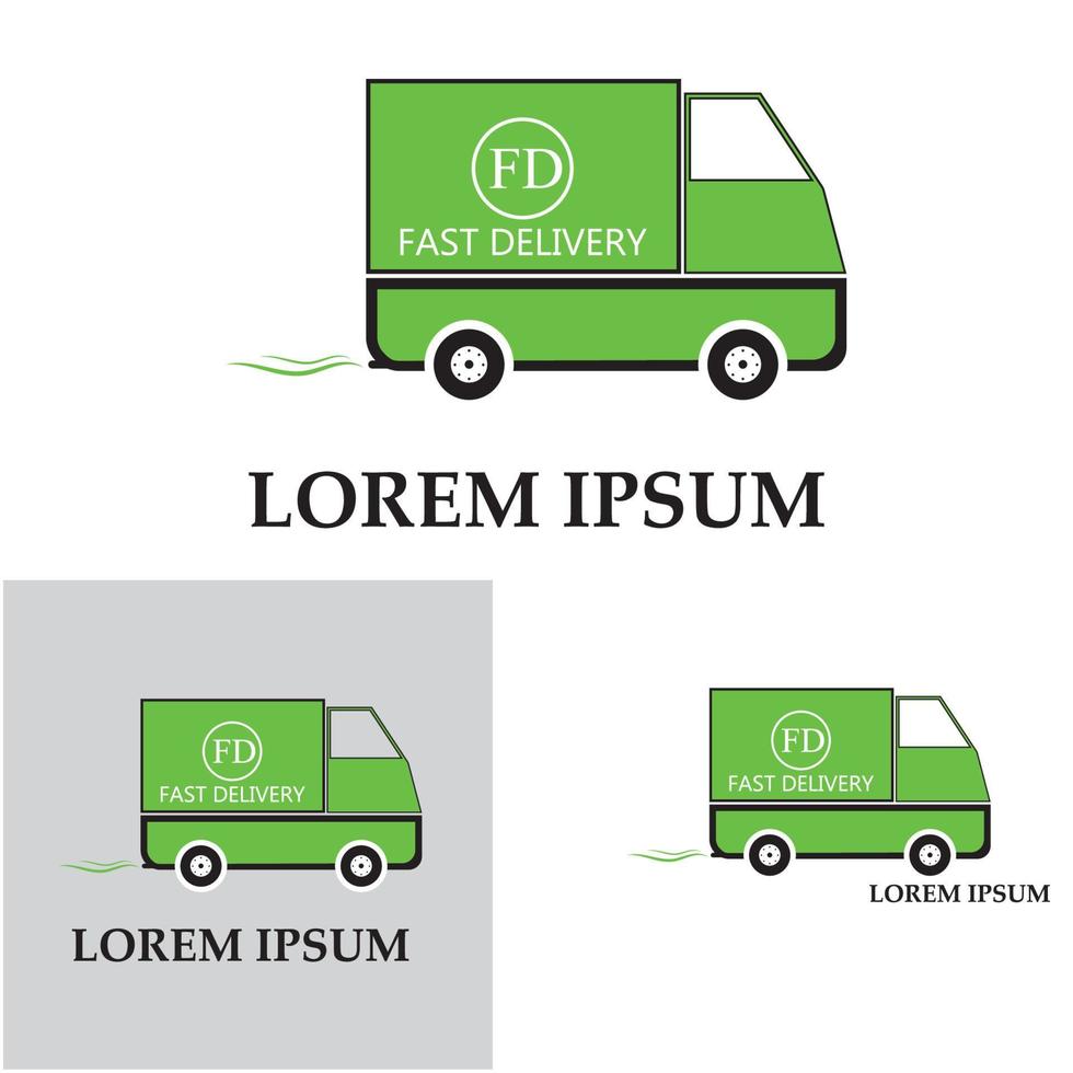 snelle levering vrachtwagen pictogram vectorillustratie vector