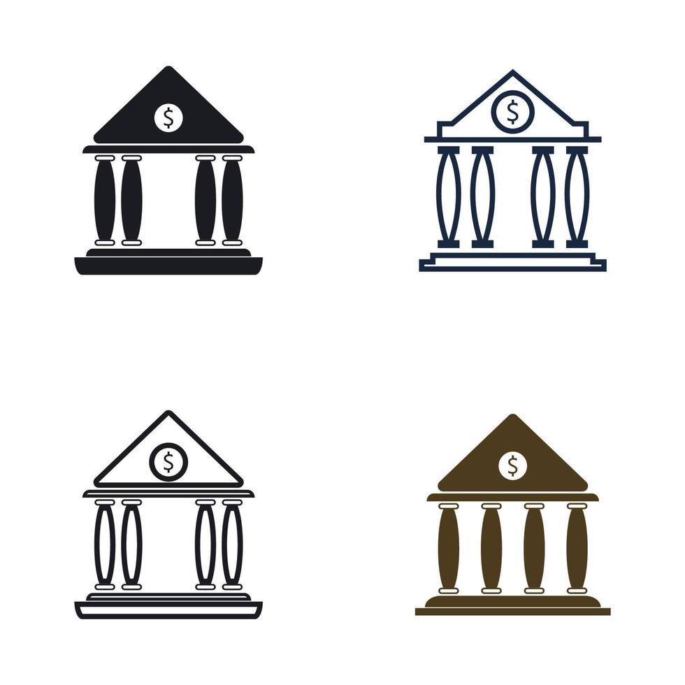 zakelijke en financiële pictogram bank vectorillustratie vector