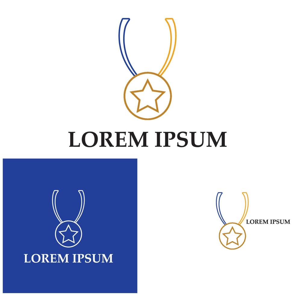 medaille pictogram vector achtergrond sjabloon illustratie