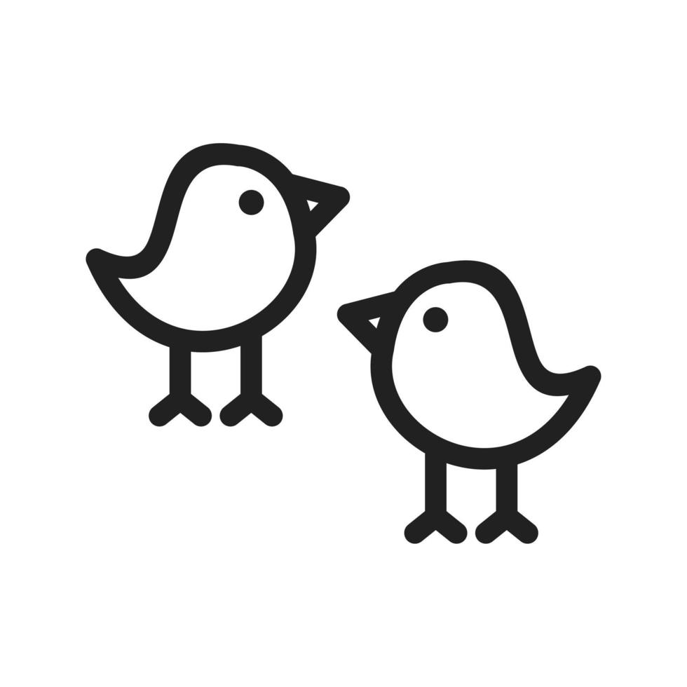 kleine vogels lijn icoon vector