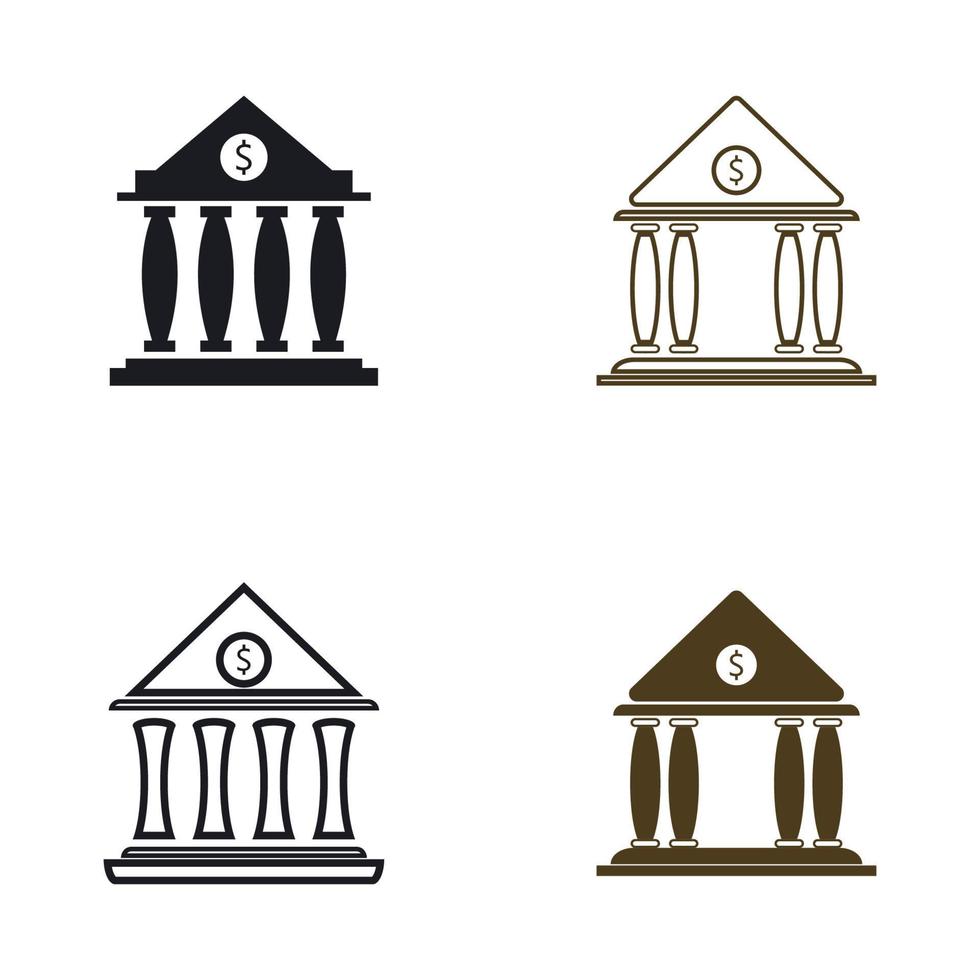 zakelijke en financiële pictogram bank vectorillustratie vector