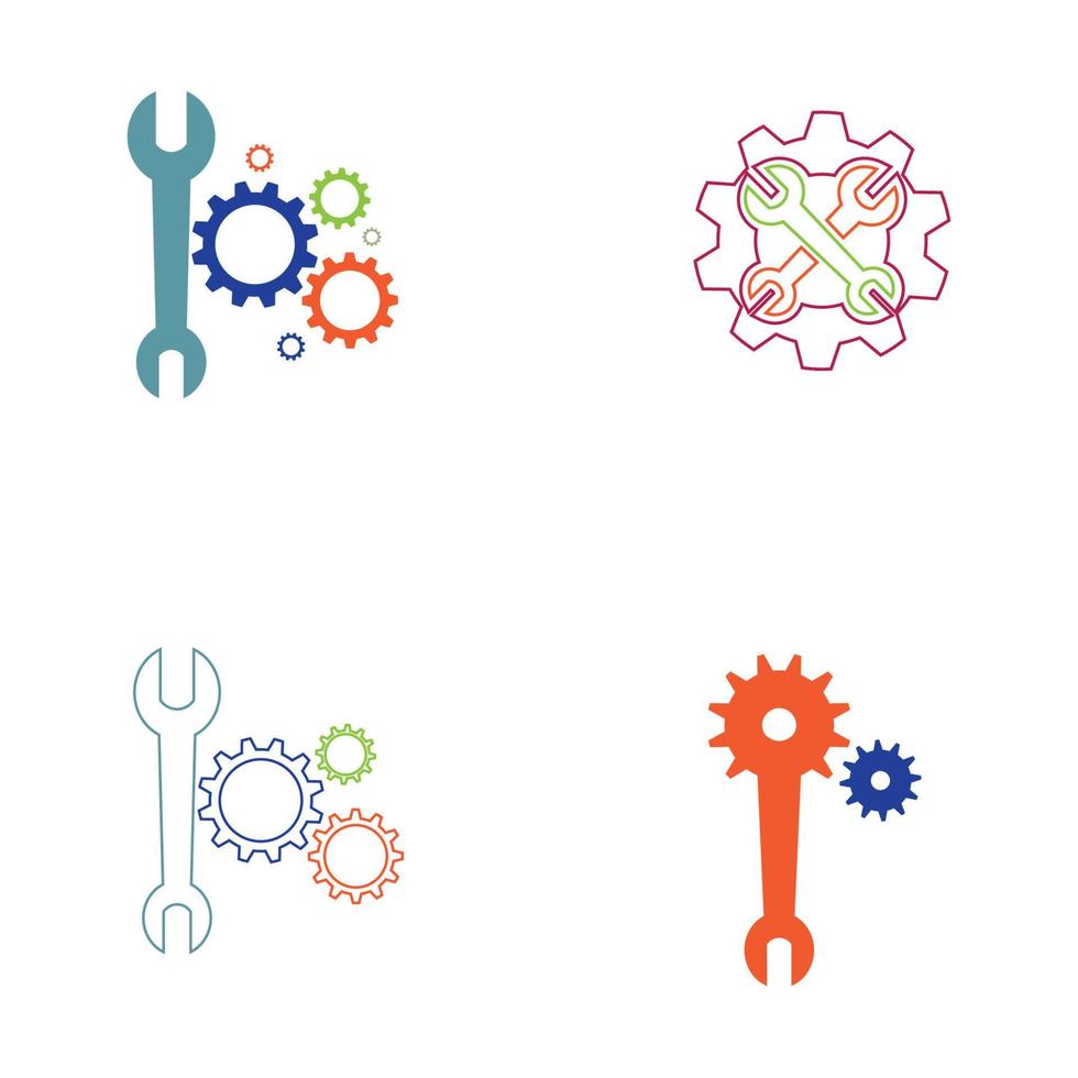 tandwielsleutel vector pictogram achtergrond sjabloon