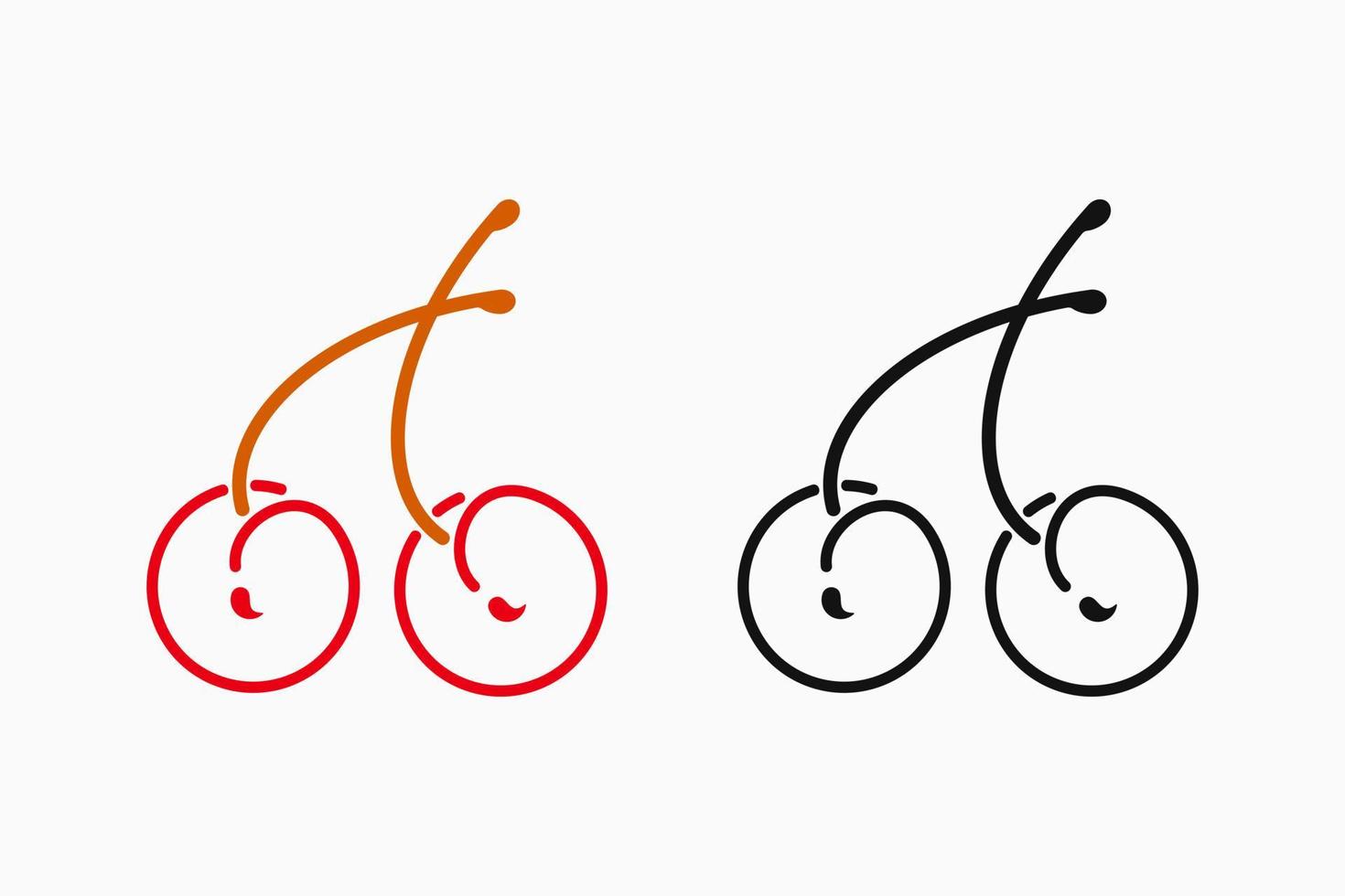 kerrie logo-concept. kerrie overzicht pictogram. zwart en wit. voor logo, icoon, symbool en teken vector