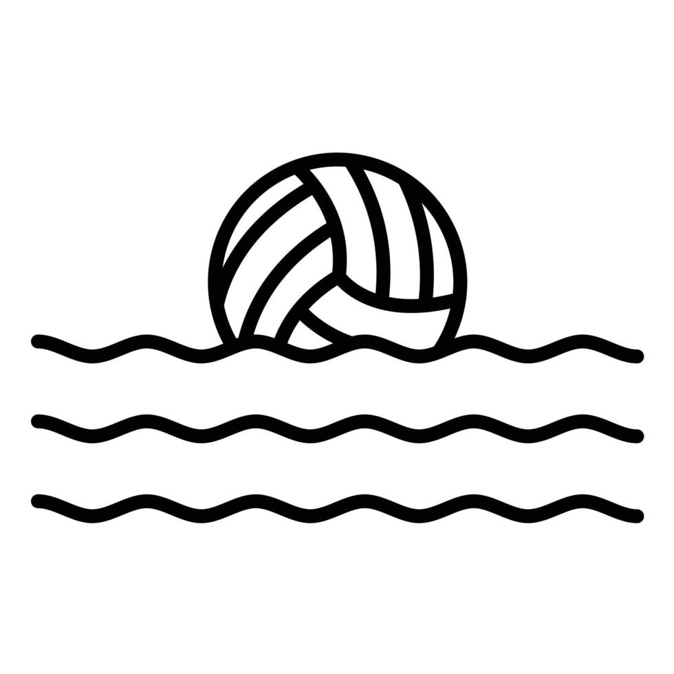 waterpolo lijn icoon vector