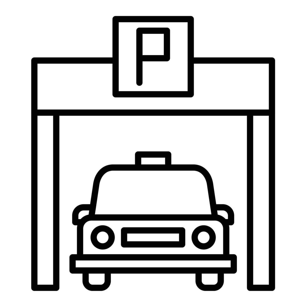 parkeerplaats lijn icoon vector