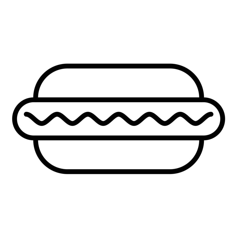 hotdog lijn icoon vector