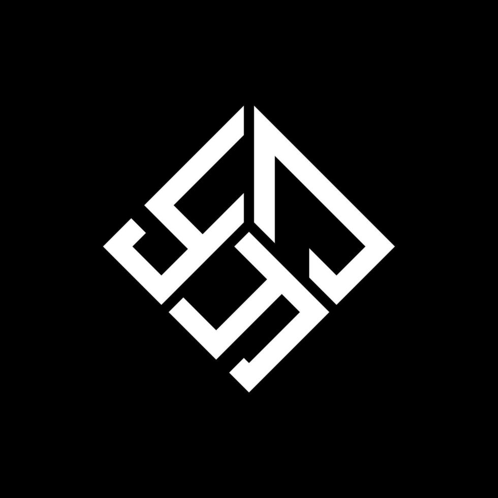 YJ brief logo ontwerp op zwarte achtergrond. yjy creatieve initialen brief logo concept. yjy-briefontwerp. vector