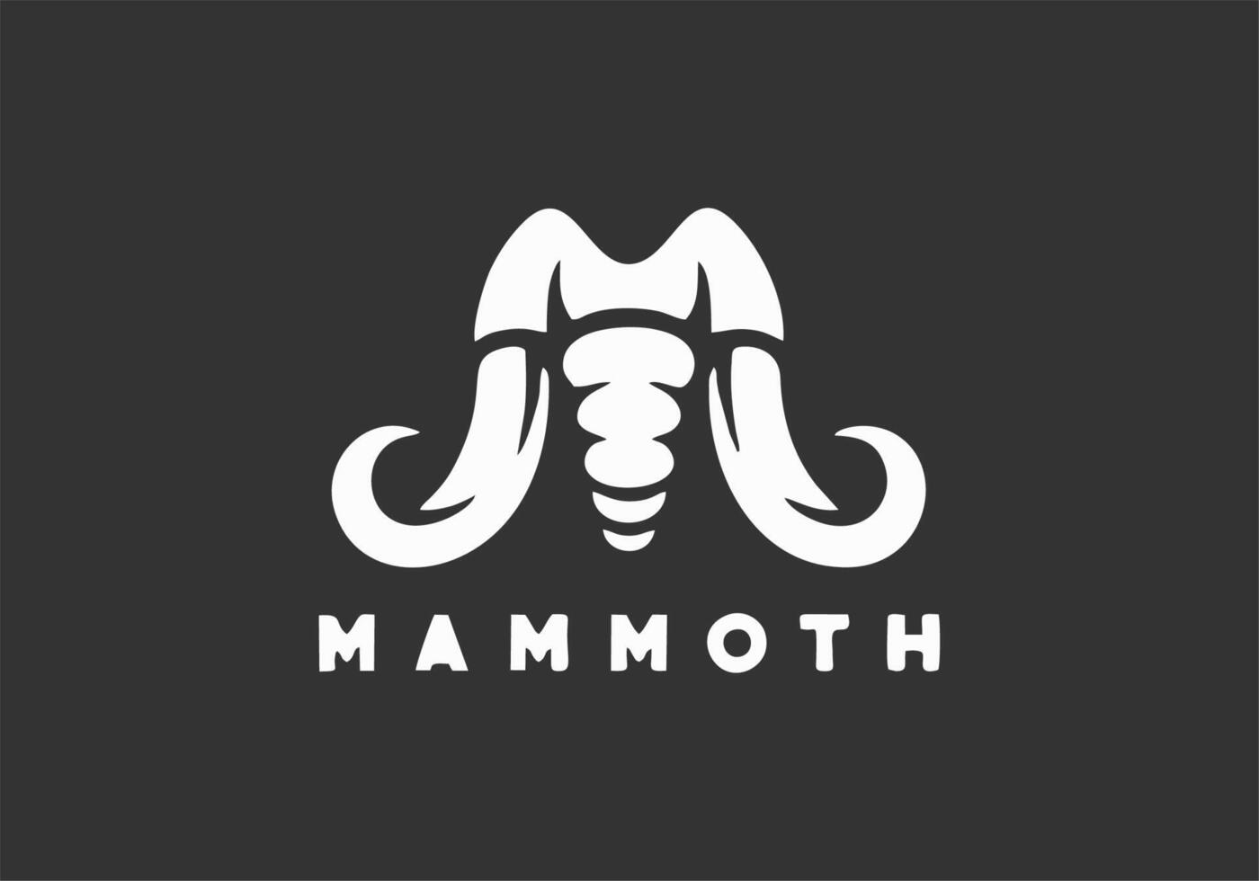 illustratie vectorafbeelding van mammoet logo-ontwerp perfect voor logo esport, business, etc vector