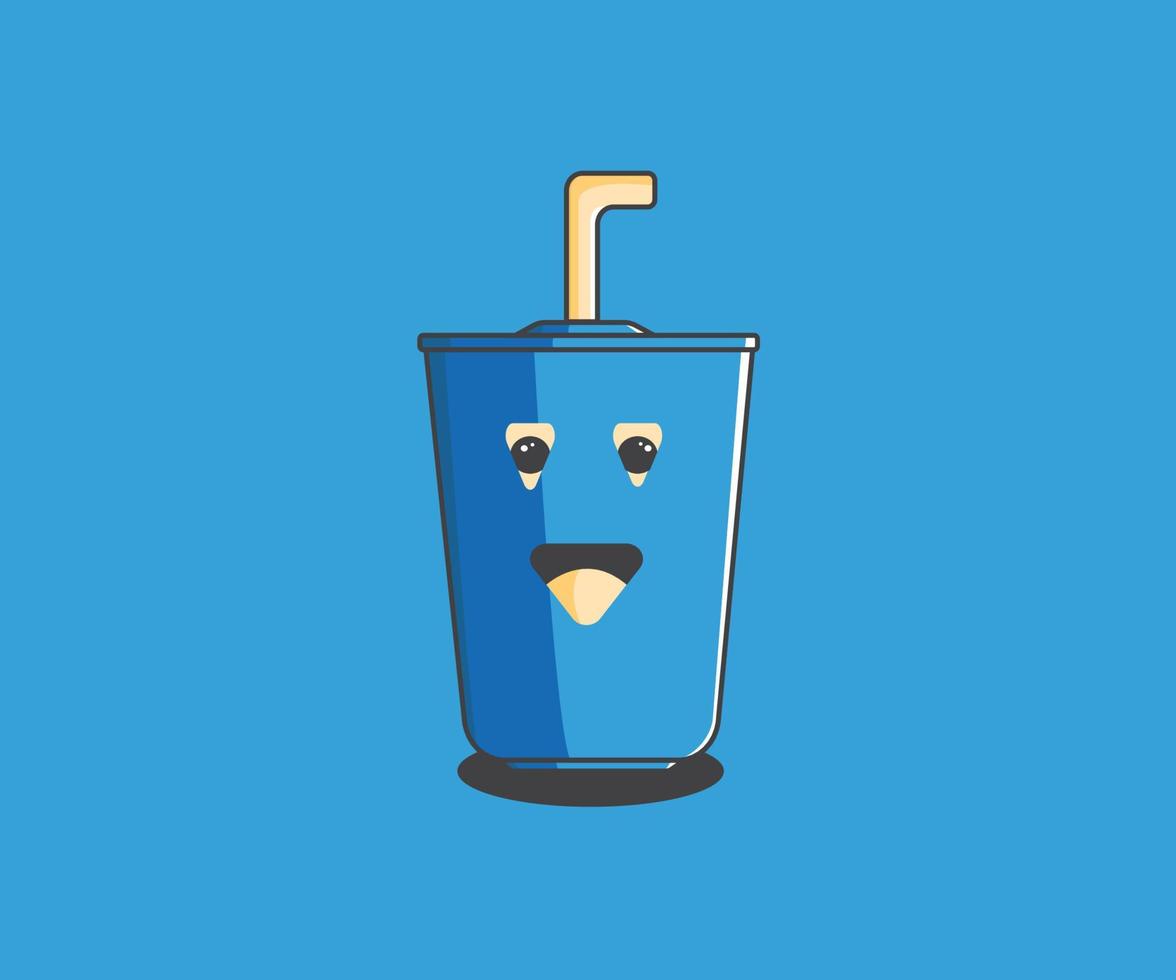 blauw ijsbeker vector ontwerp