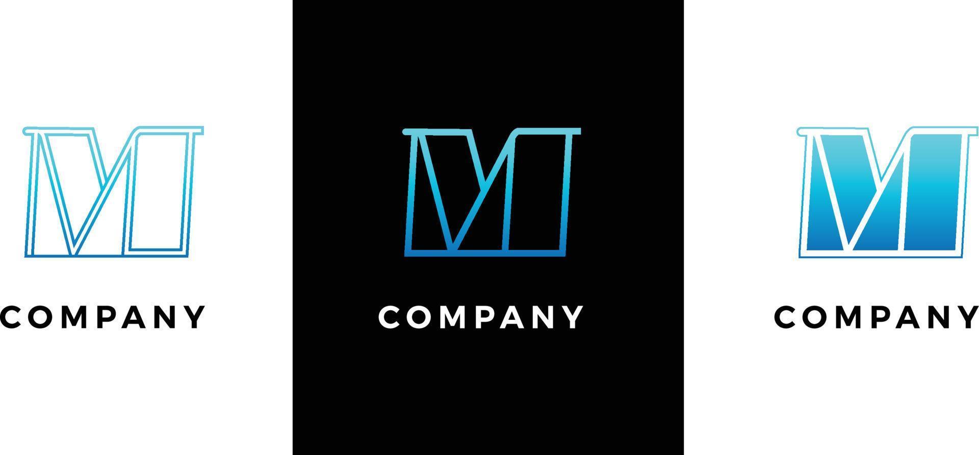 abstract m logo ontwerpconcept vector