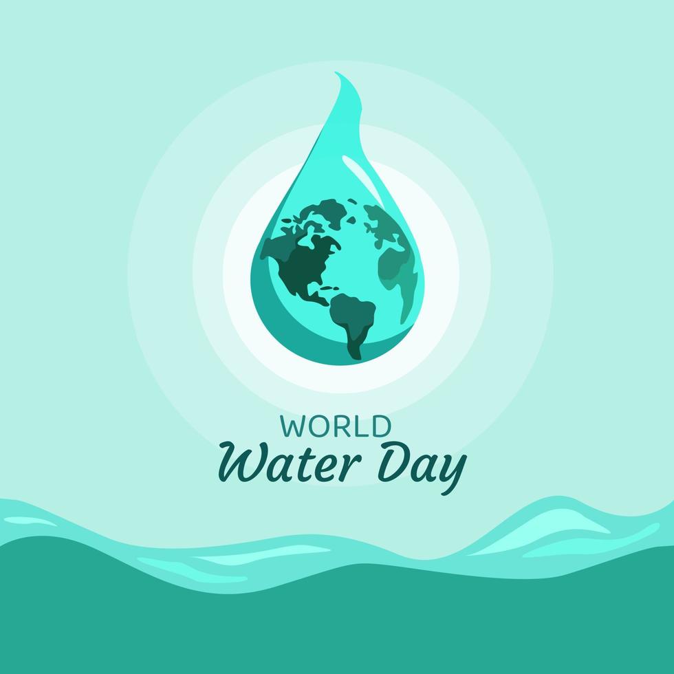 wereld water dag vectorillustratie vector