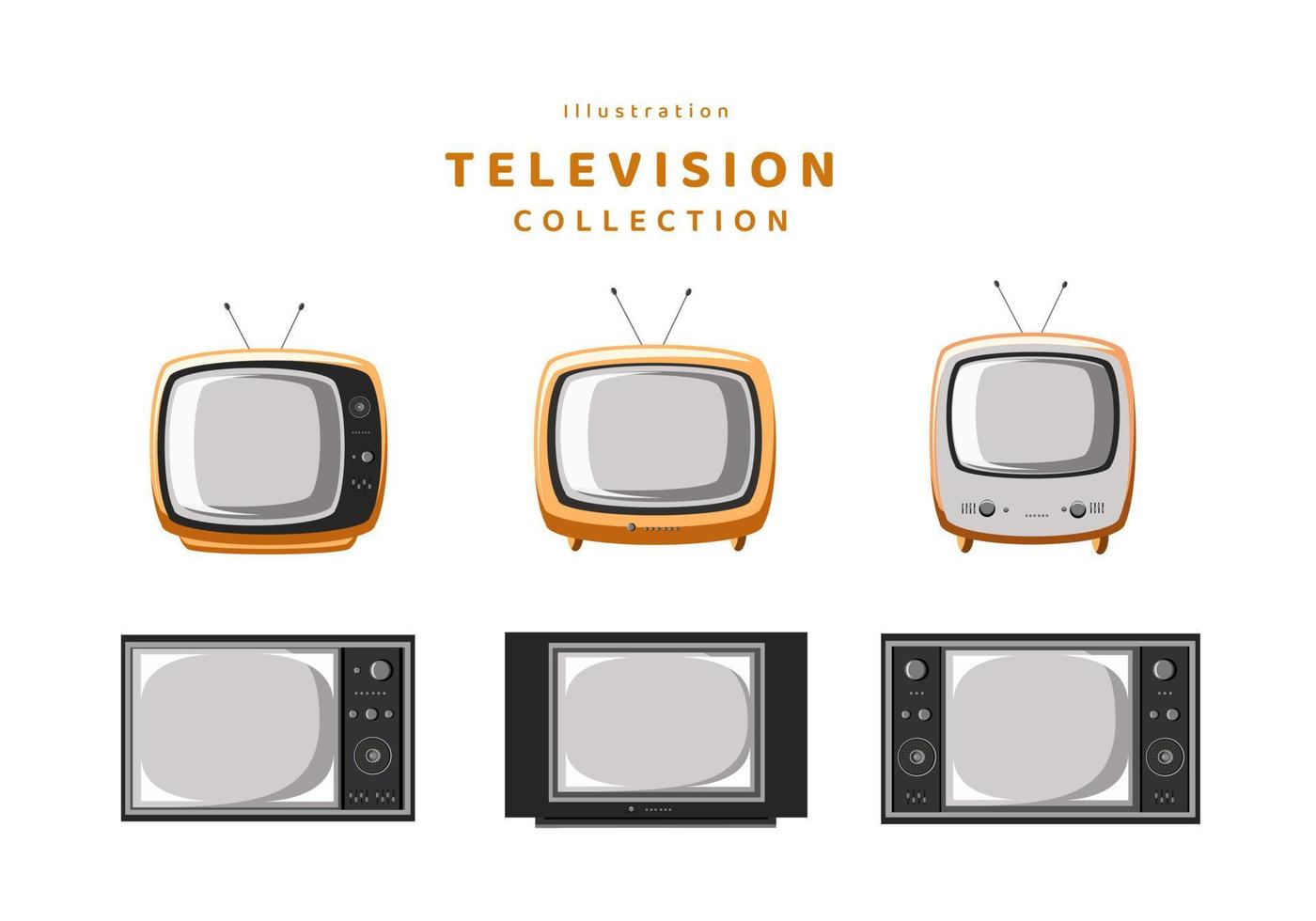 complete televisie collectie vectorillustratie vector