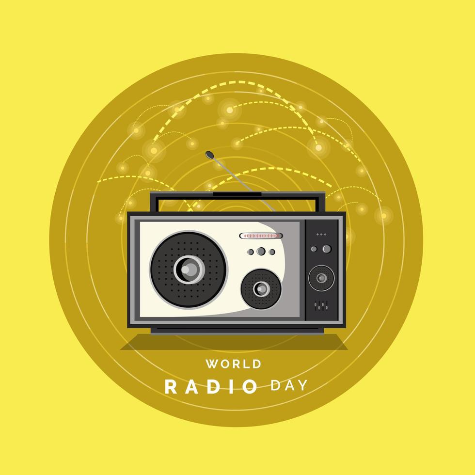 wereld radio dag vectorillustratie vector