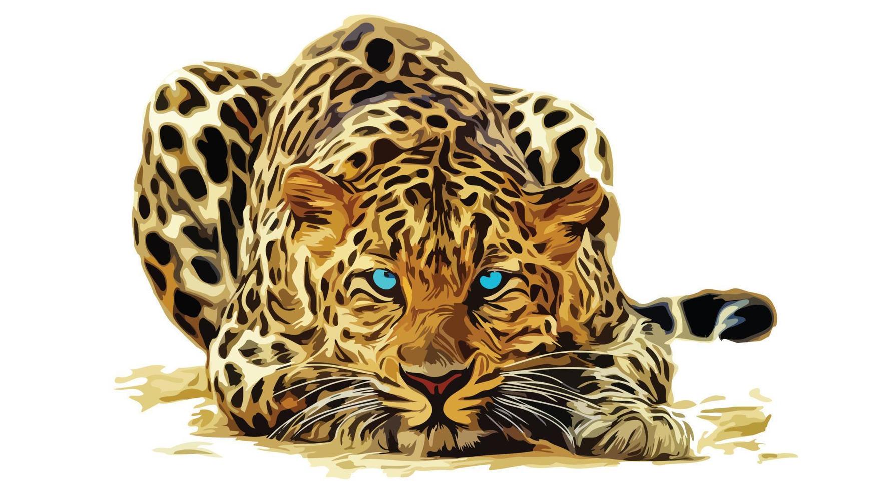 een luipaardposter vector